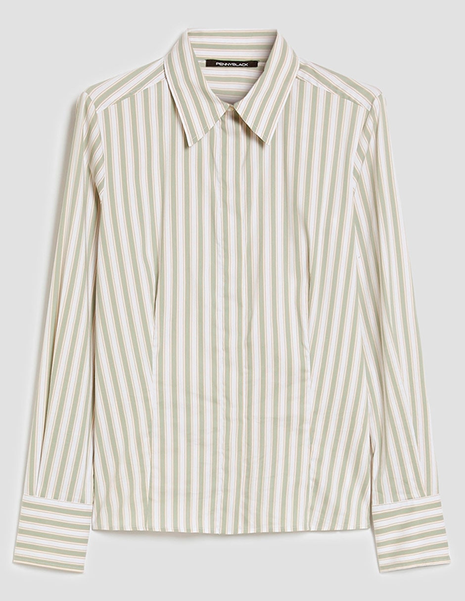 Camisa de algodón manga larga para mujer 5