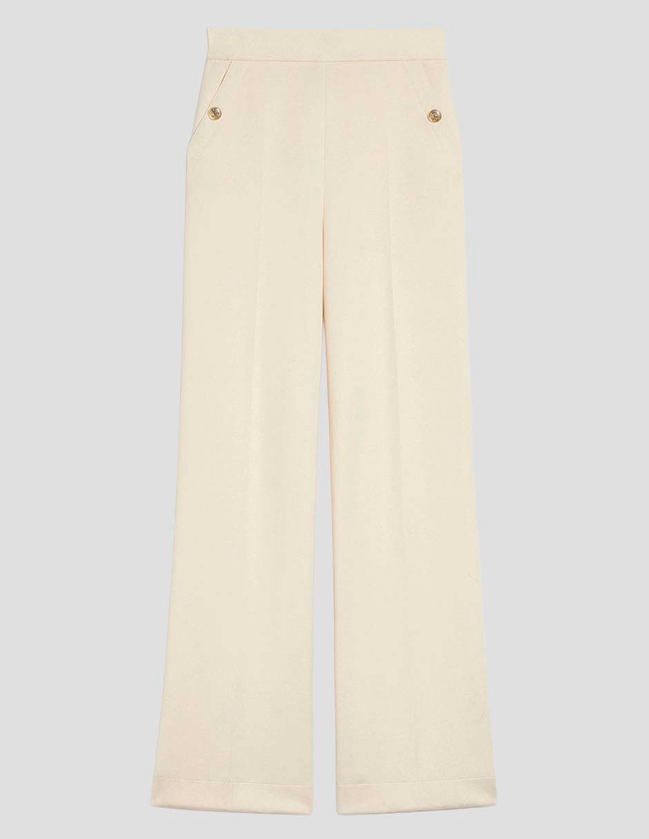 Pantalón plisado palazzo para mujer 5