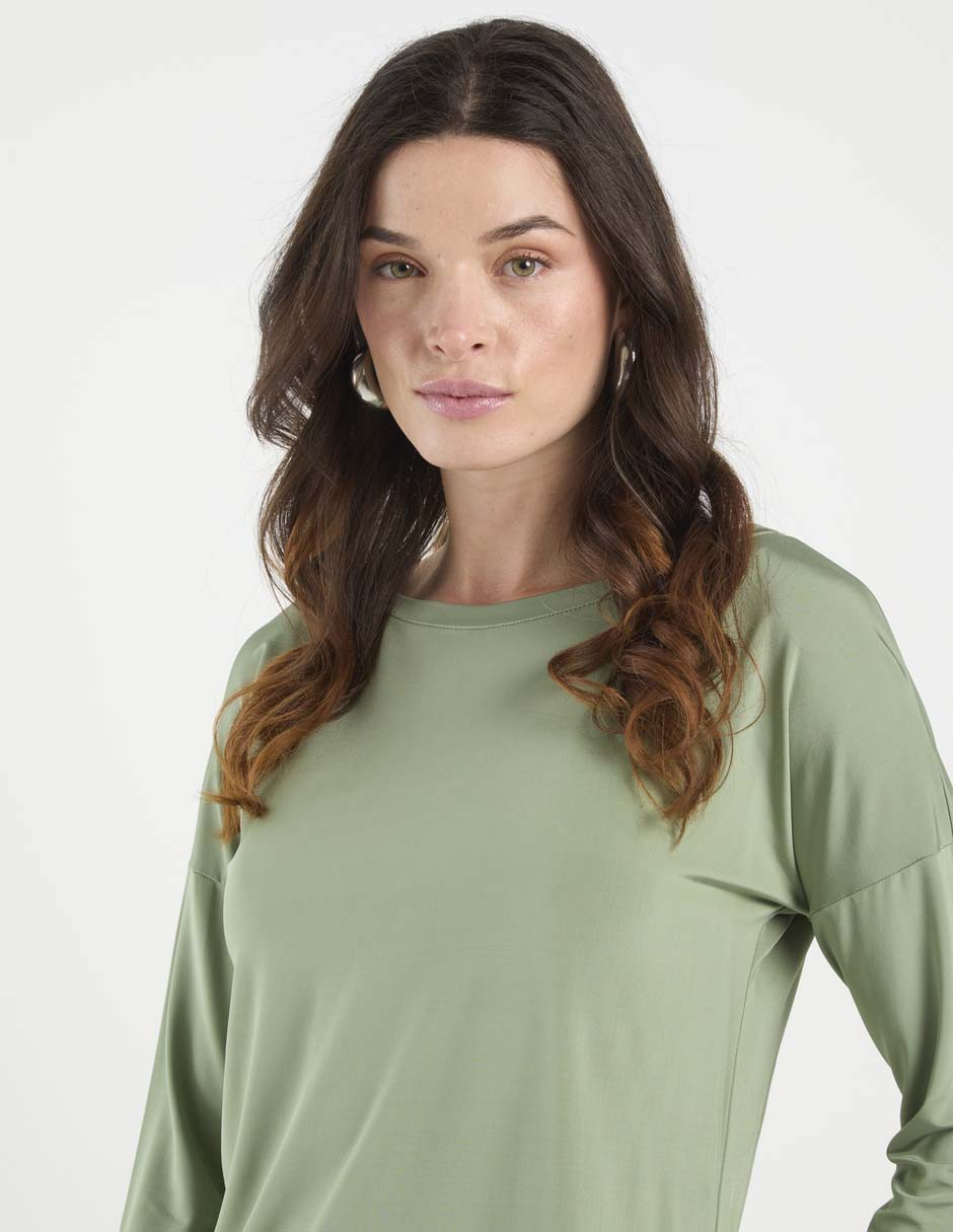 Playera manga 3/4 cuello redondo para mujer 9
