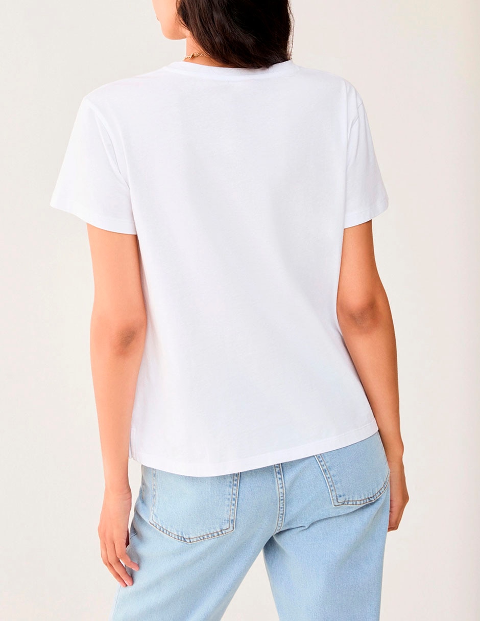 Playera manga corta cuello redondo para mujer 2