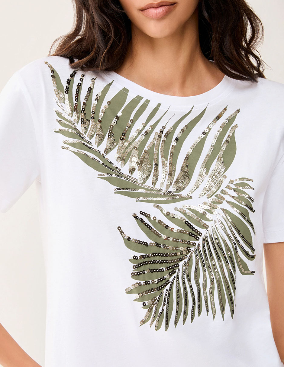 Playera manga corta cuello redondo para mujer 3