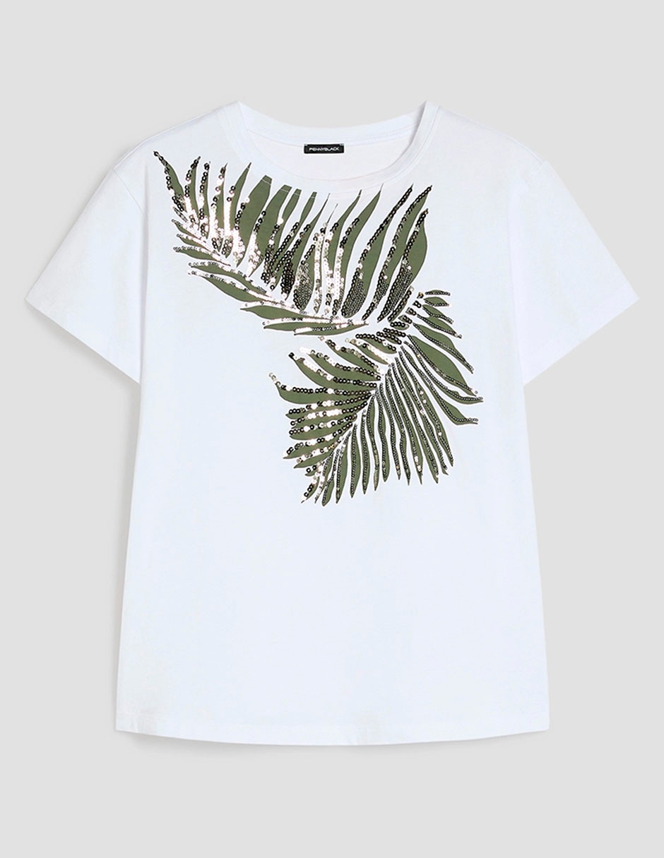 Playera manga corta cuello redondo para mujer 5