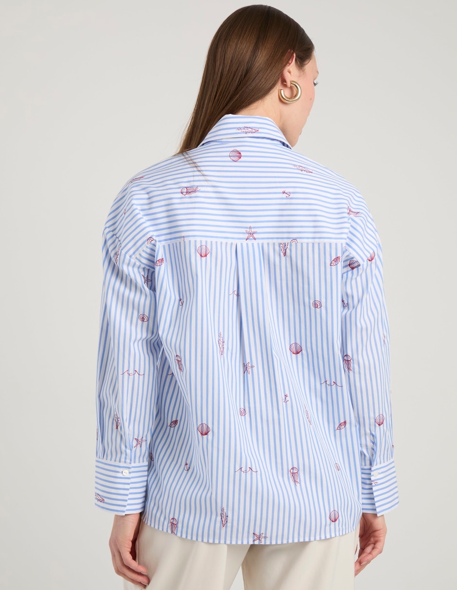 Camisa de algodón manga larga para mujer 6