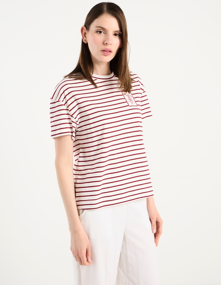 Playera manga corta cuello redondo para mujer 2