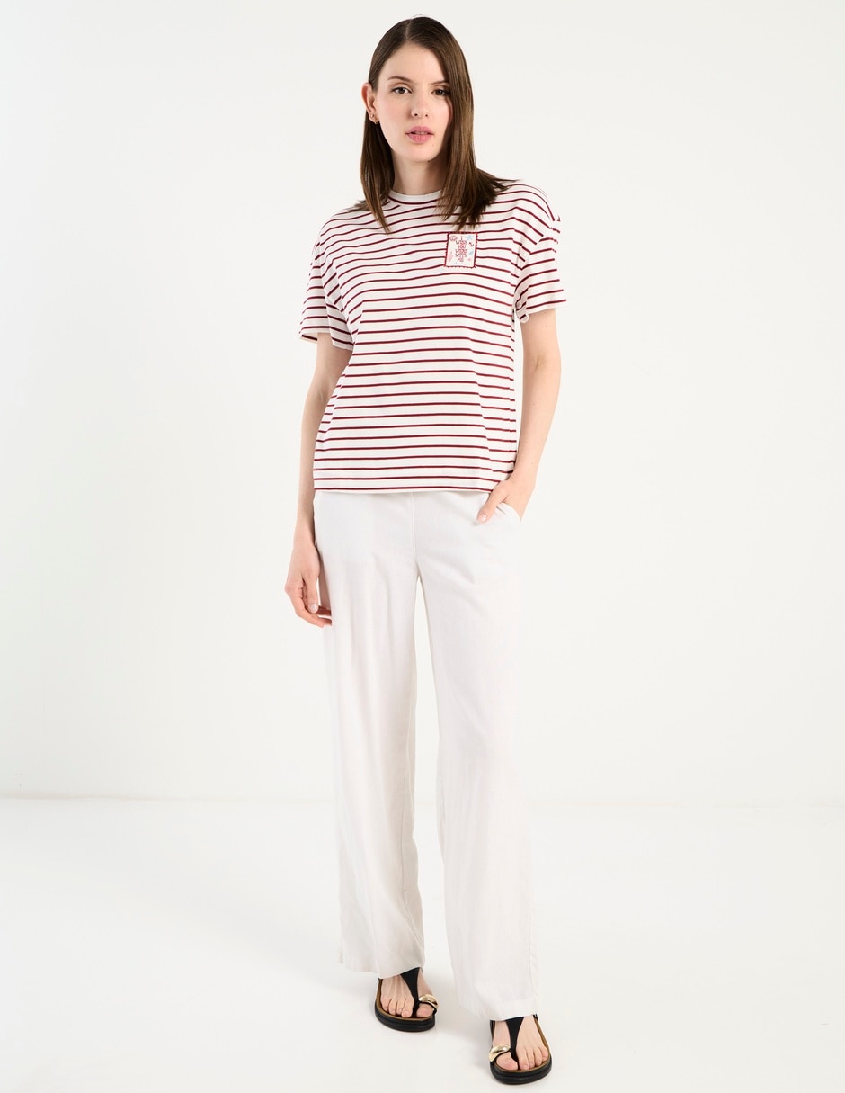 Playera manga corta cuello redondo para mujer 3