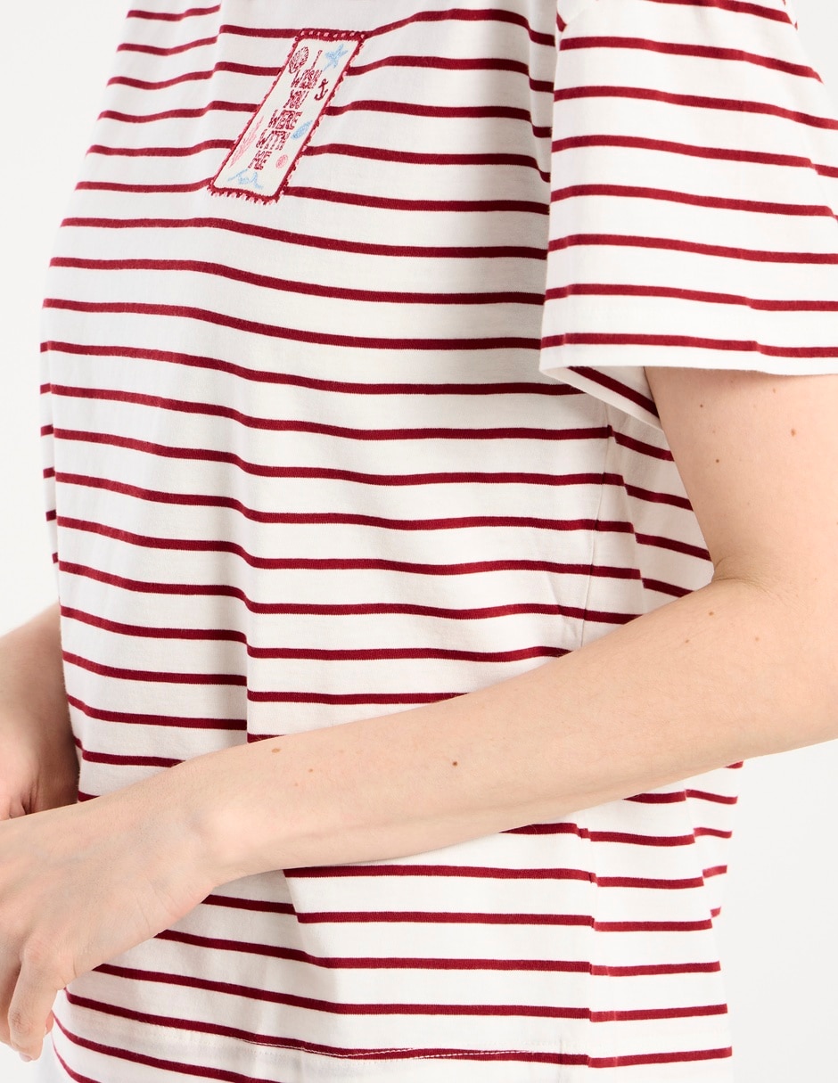 Playera manga corta cuello redondo para mujer 5
