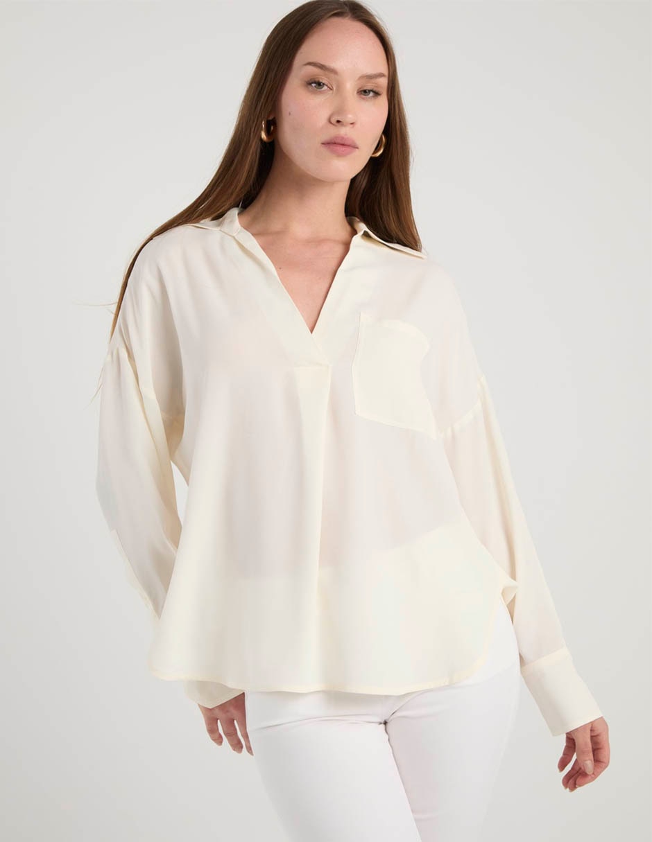 Blusa manga larga para mujer
