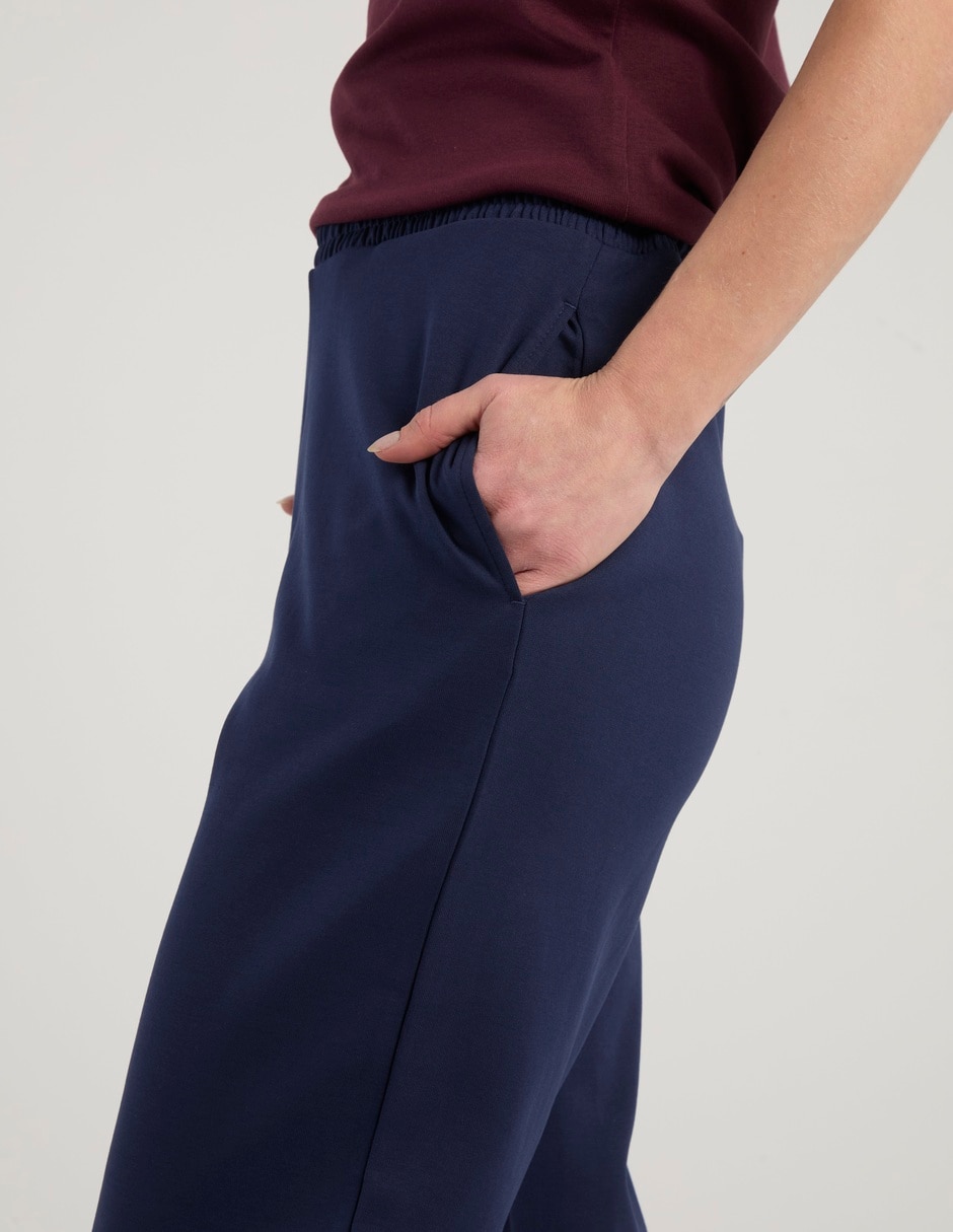 Pants regular con elástico para mujer 4