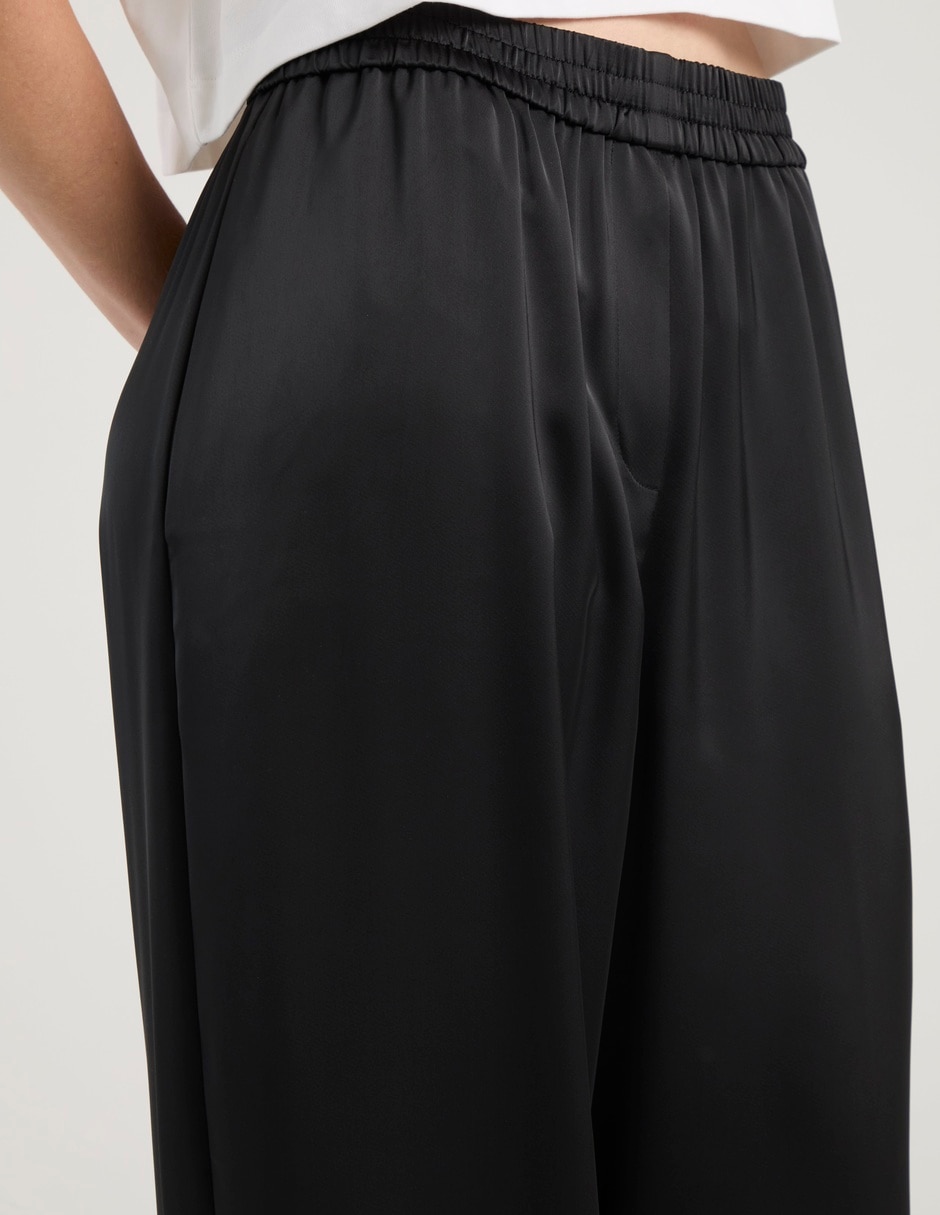 Pants regular con elástico para mujer 4