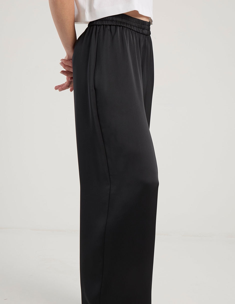 Pants regular con elástico para mujer 5