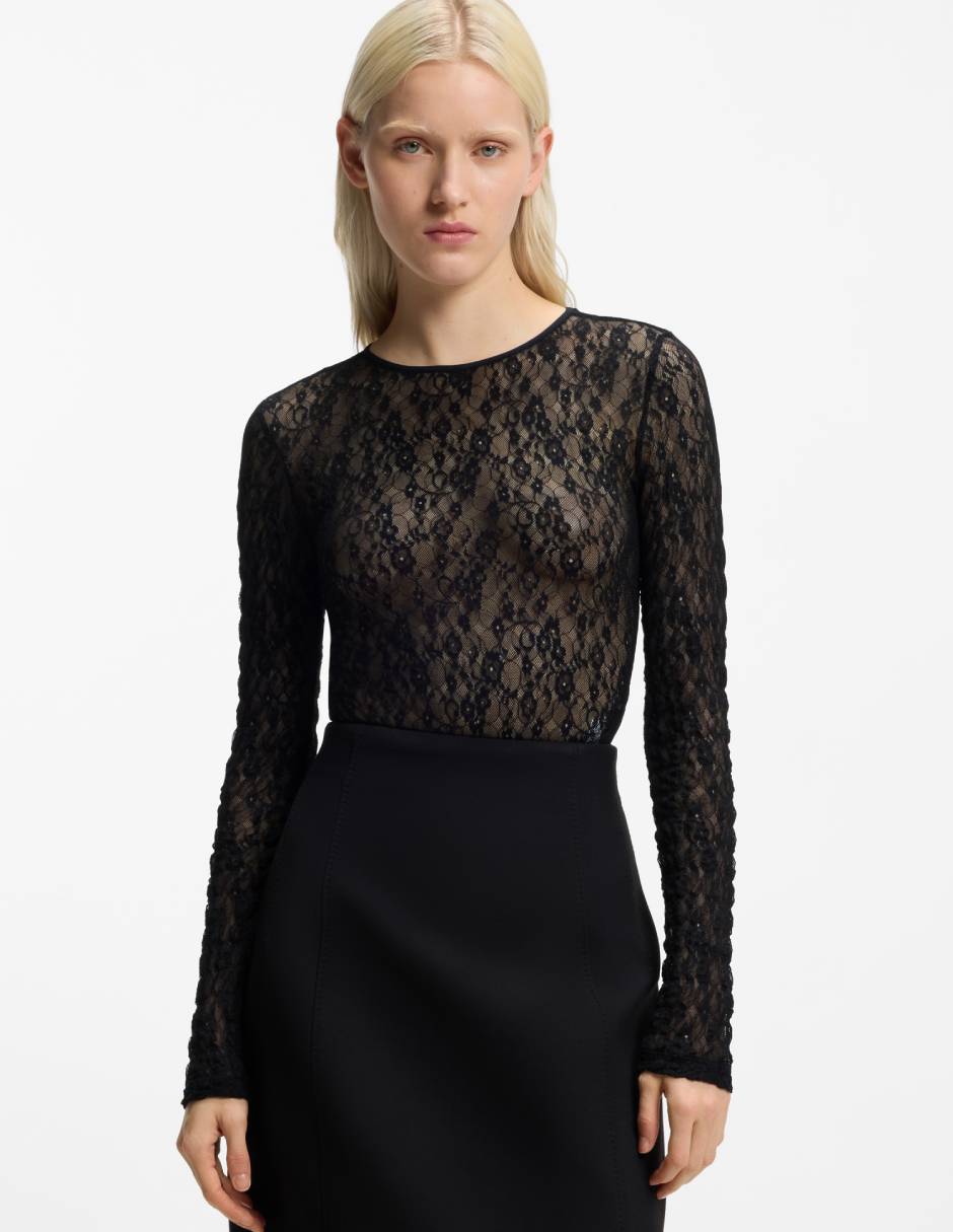 Body cuello redondo escote espalda abierta para mujer