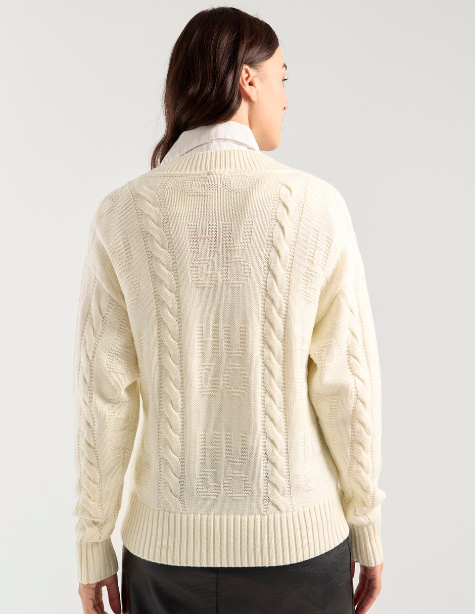 Suéter cuello V para mujer 2