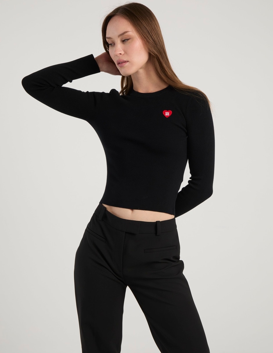 Suéter cuello redondo para mujer