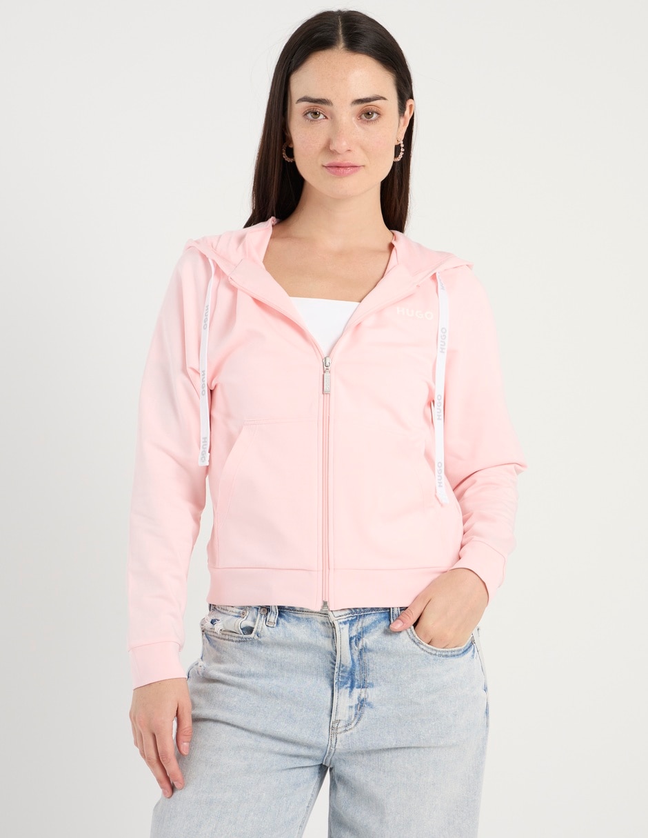 Sudadera con capucha y bolsa para mujer