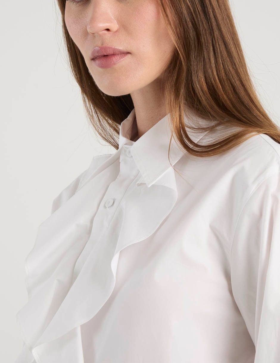 Camisa de algodón manga larga para mujer 9