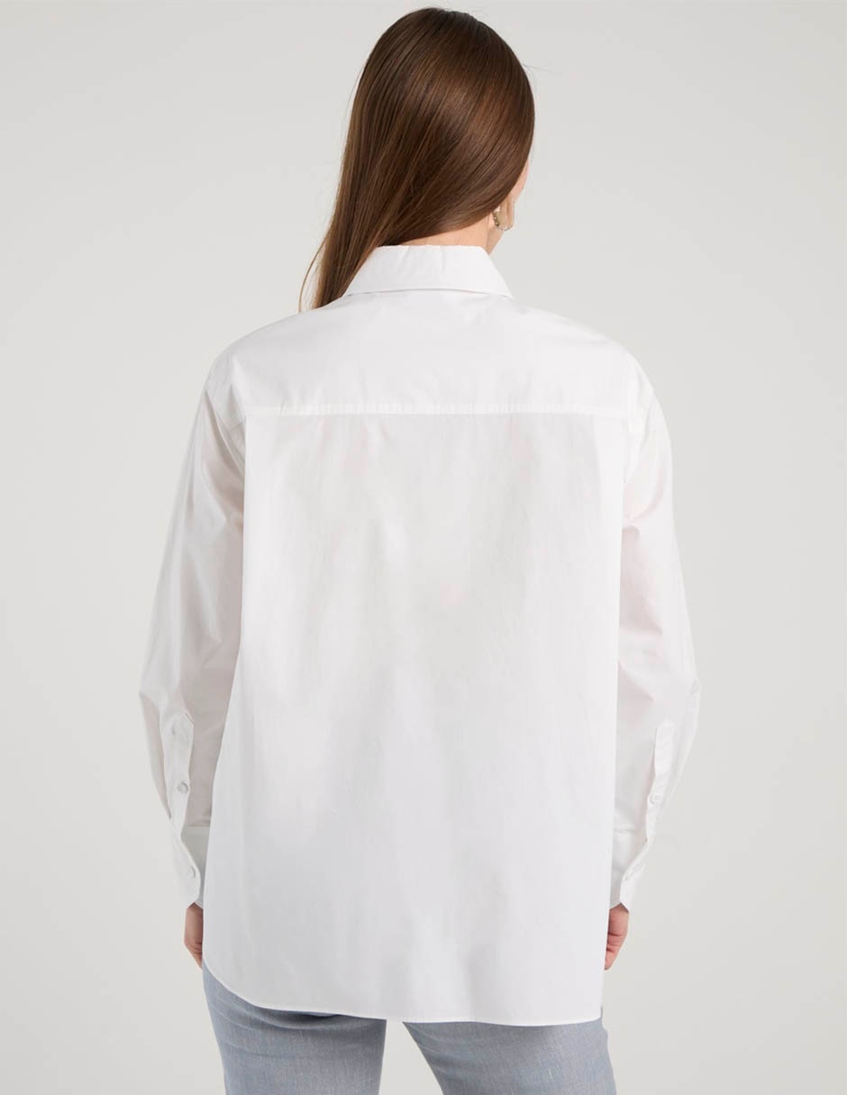 Camisa de algodón manga larga para mujer 11