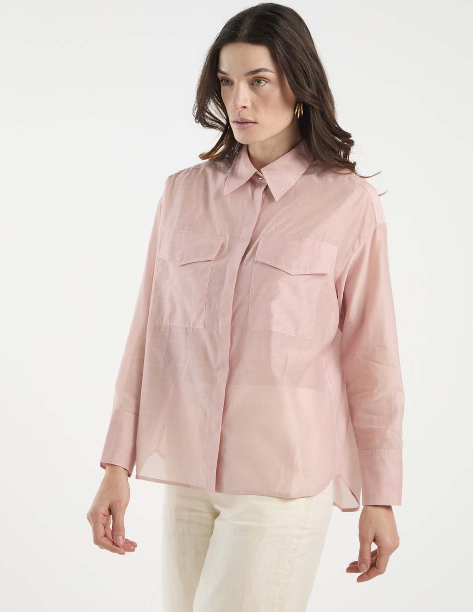 Camisa de algodón manga larga para mujer 2