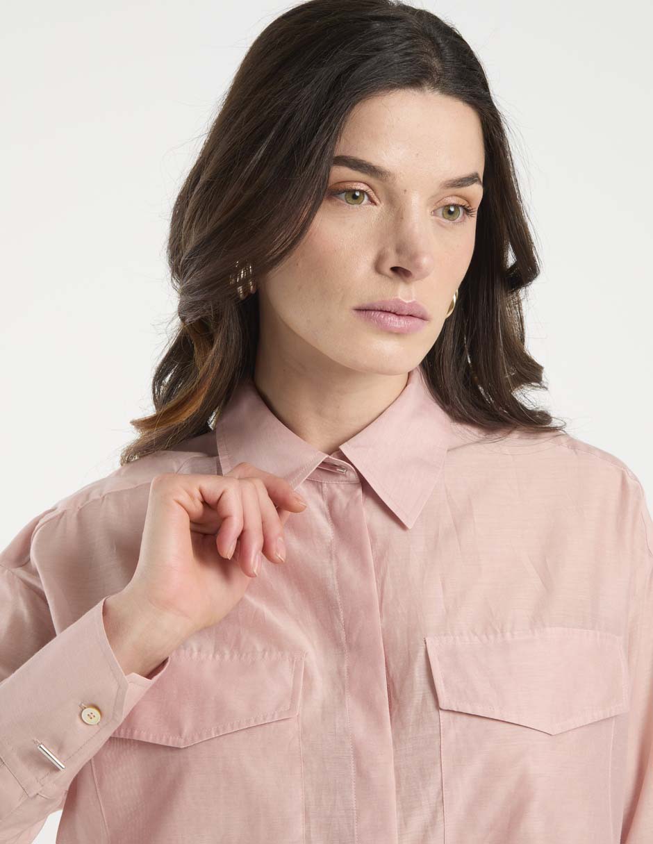 Camisa de algodón manga larga para mujer 4
