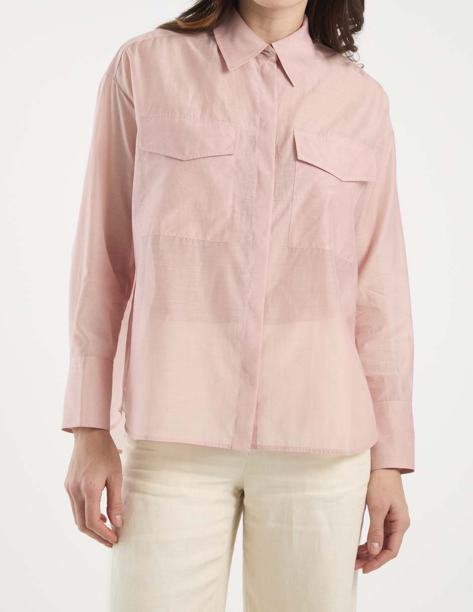 Camisa de algodón manga larga para mujer 5