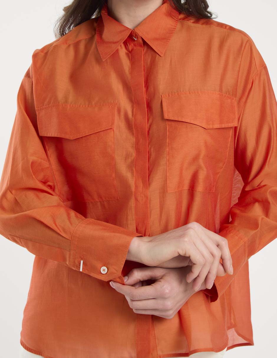 Camisa de algodón manga larga para mujer 5