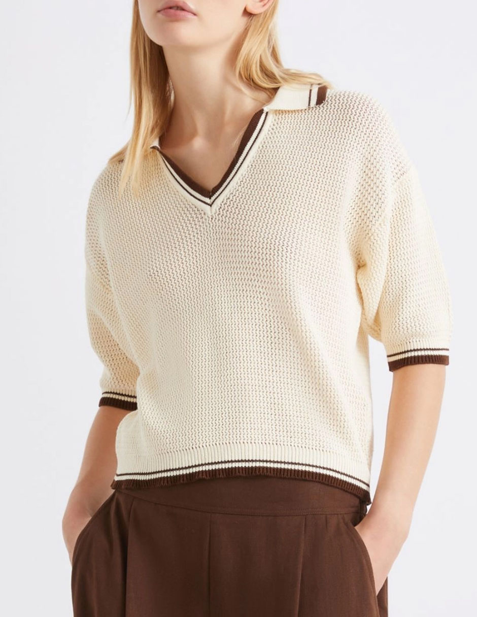 Blusa manga corta para mujer