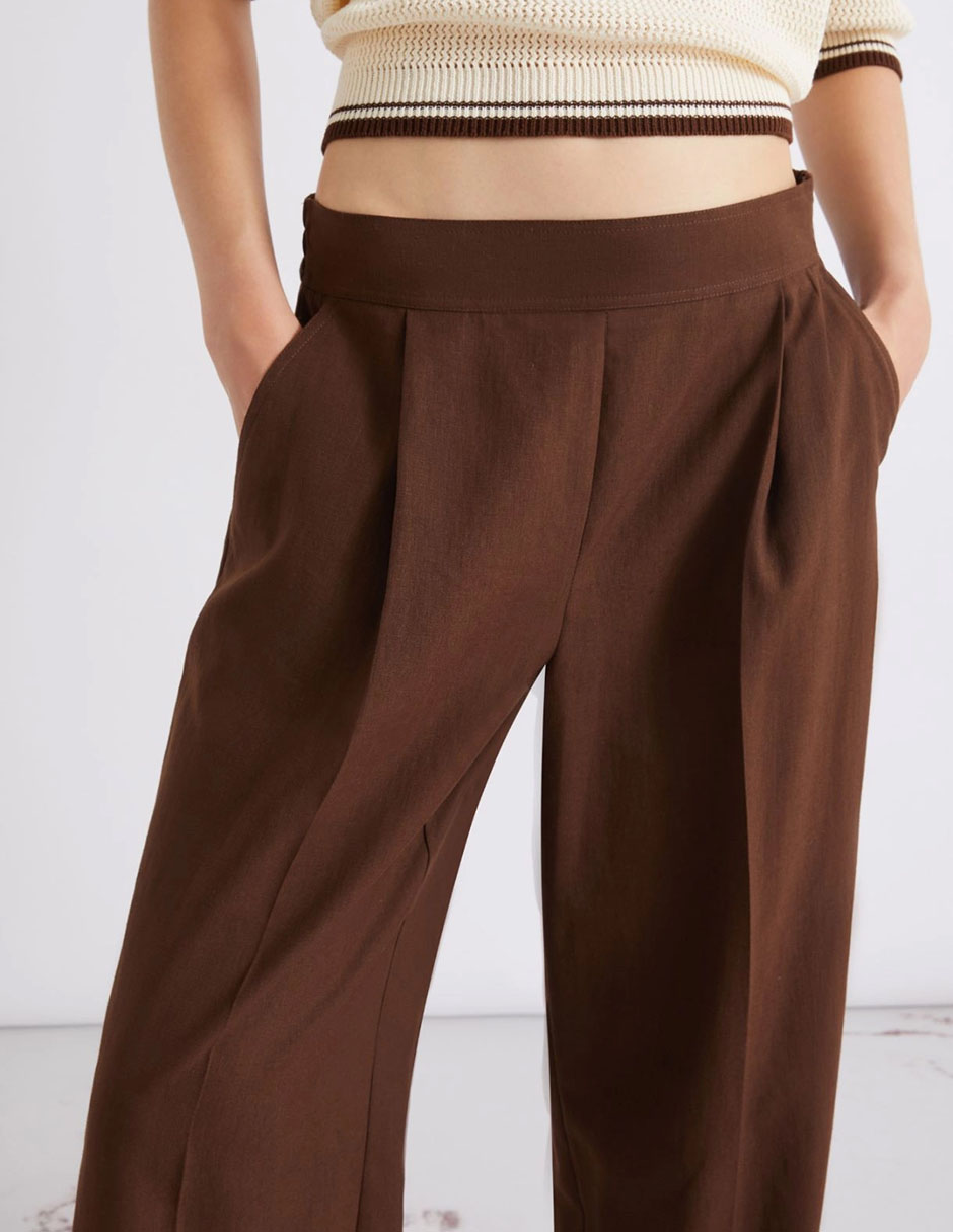 Pantalón relaxed straight para mujer