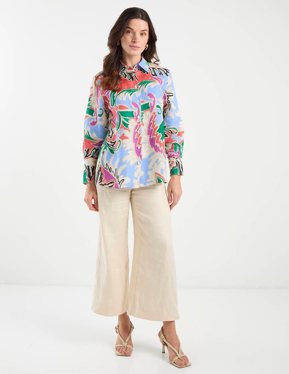 Camisa Marella de algodón manga larga para mujer 3