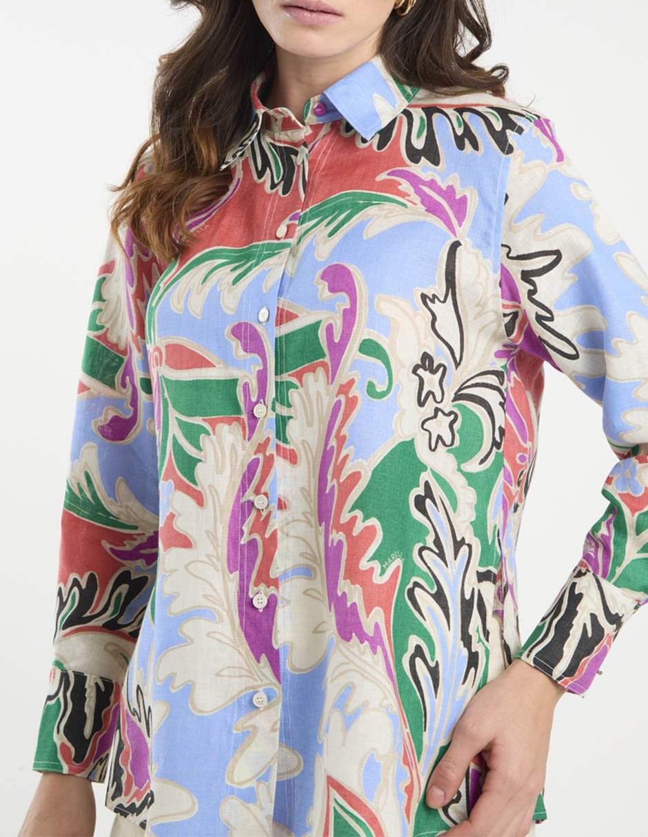 Camisa Marella de algodón manga larga para mujer 5