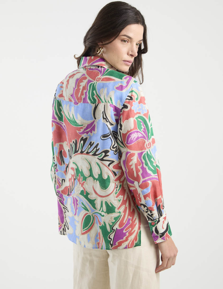 Camisa Marella de algodón manga larga para mujer 6