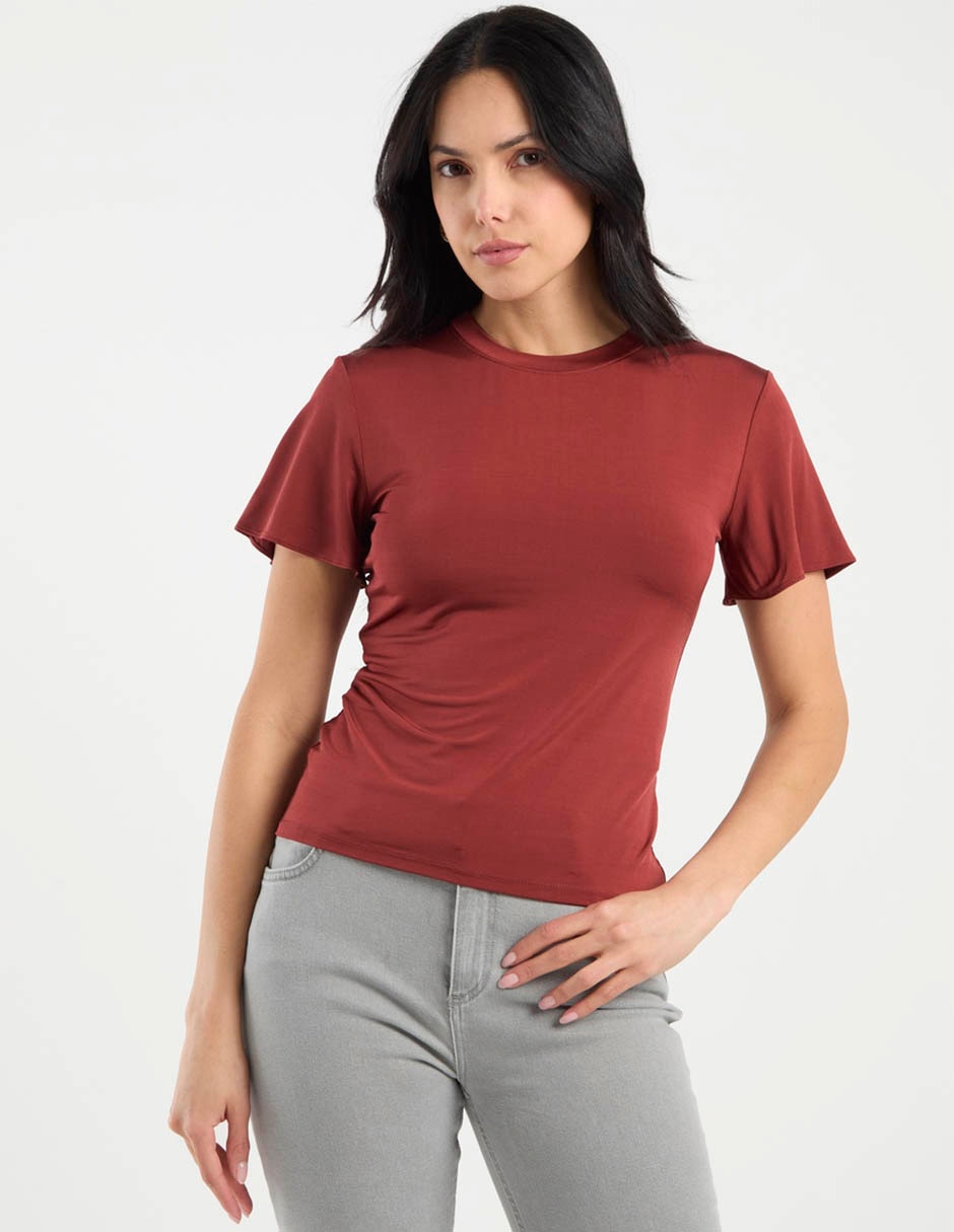 Blusa manga corta para mujer