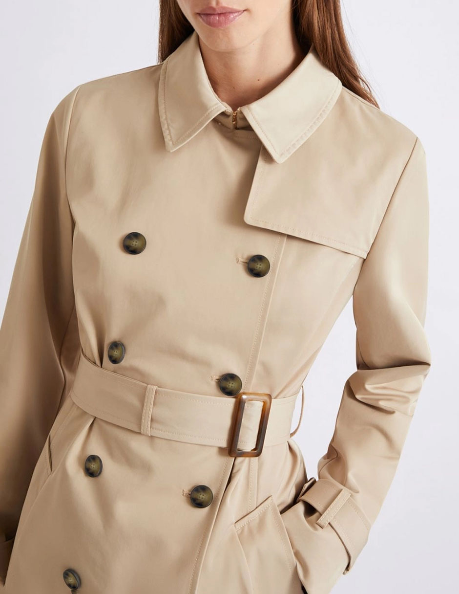 Gabardina con bolsillos para mujer 4