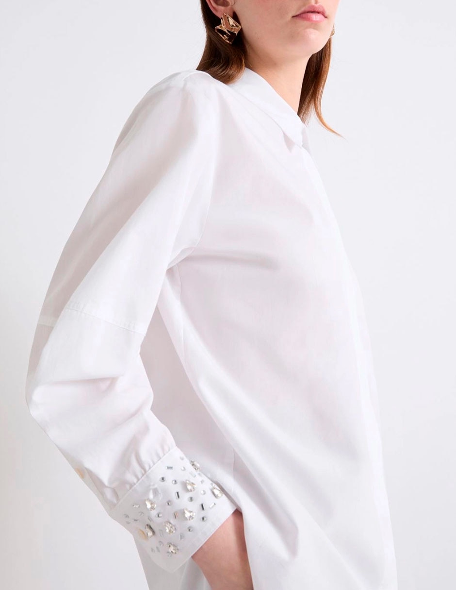 Camisa de algodón manga larga para mujer 3