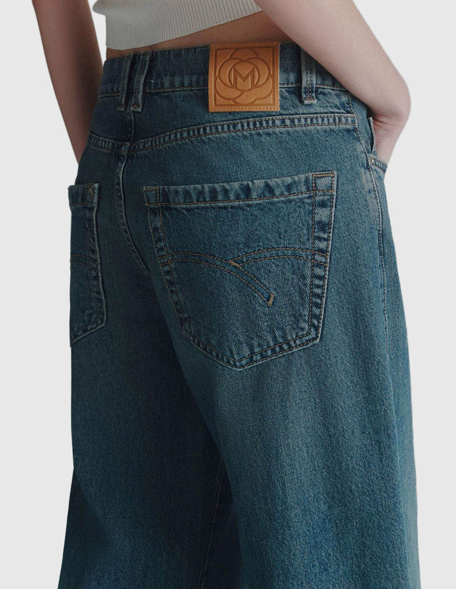 Jeans relaxed wide leg para mujer 3