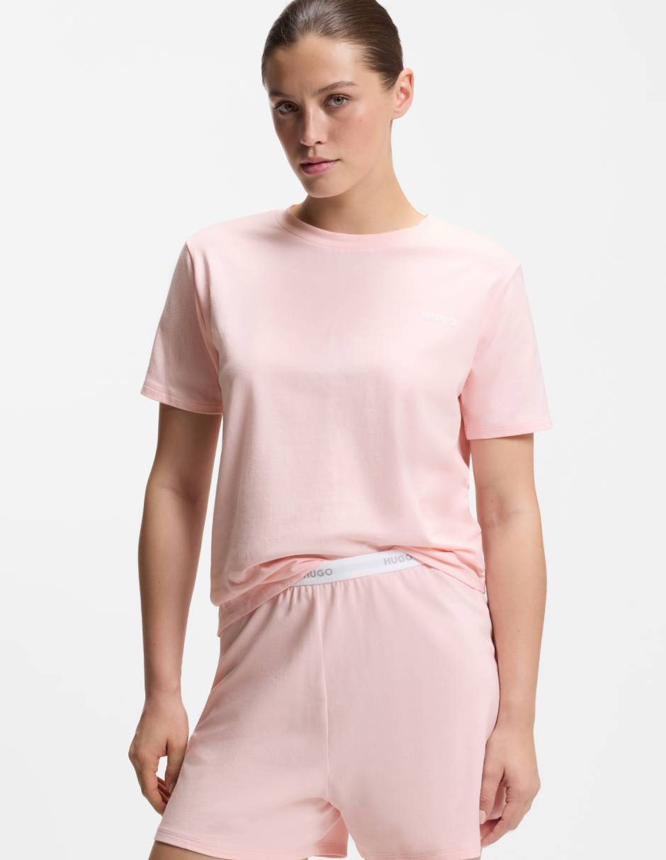 Playera manga corta cuello redondo para mujer