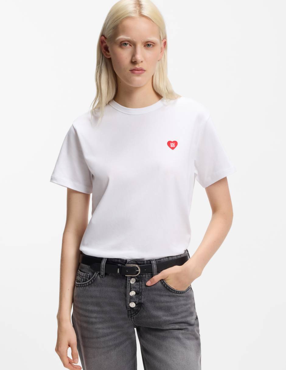 Playera manga corta cuello redondo para mujer