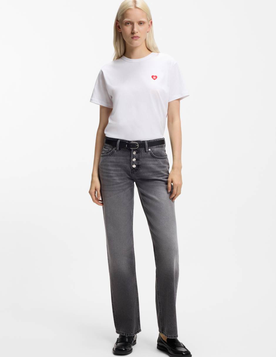Playera manga corta cuello redondo para mujer 4