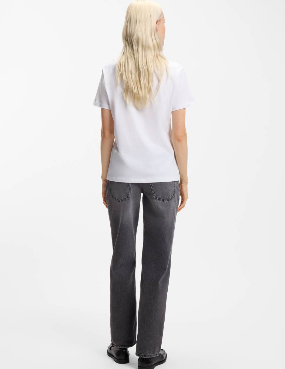 Playera manga corta cuello redondo para mujer 5