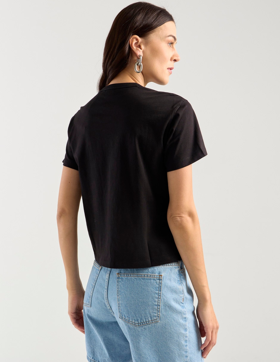 Playera manga corta cuello redondo para mujer 2