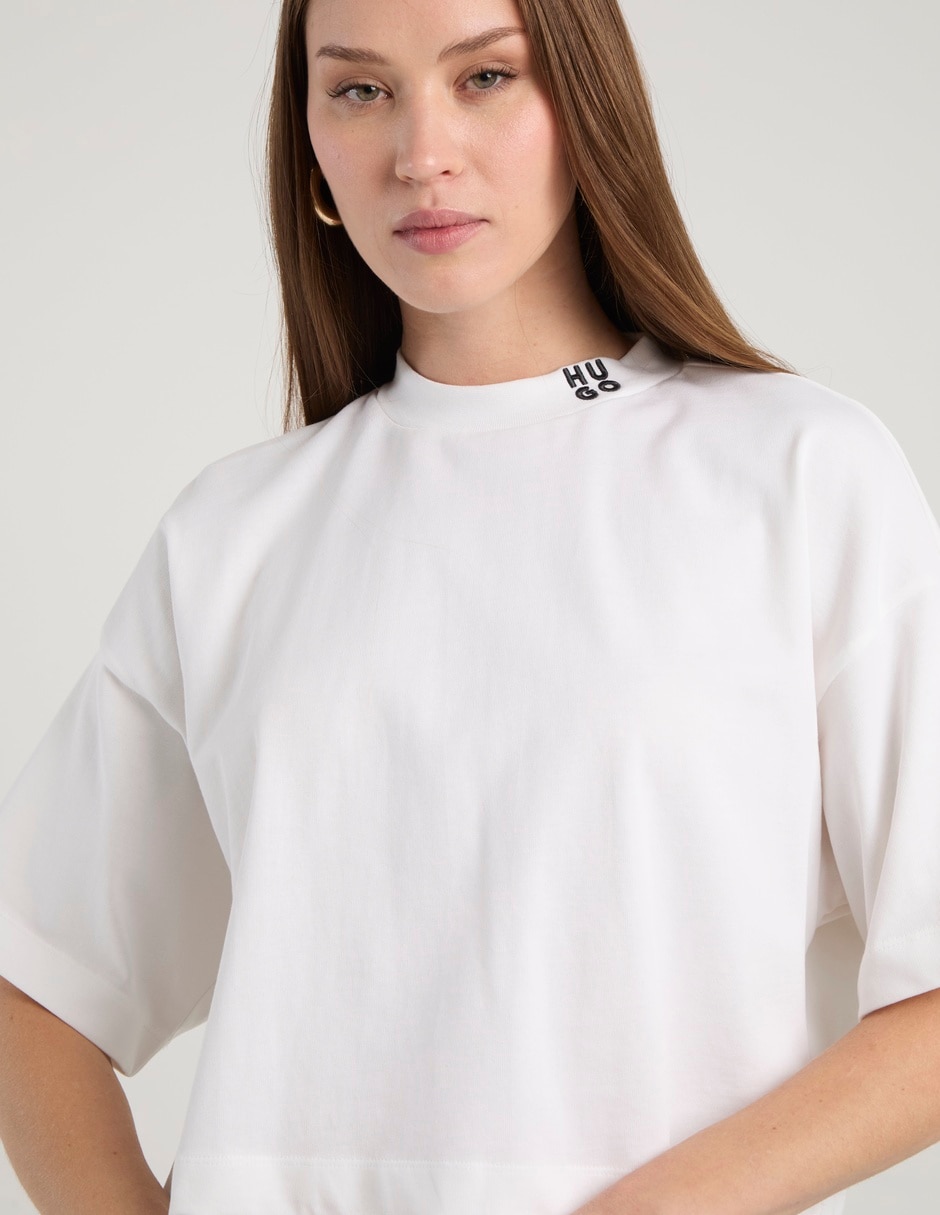 Playera manga corta cuello redondo para mujer 4