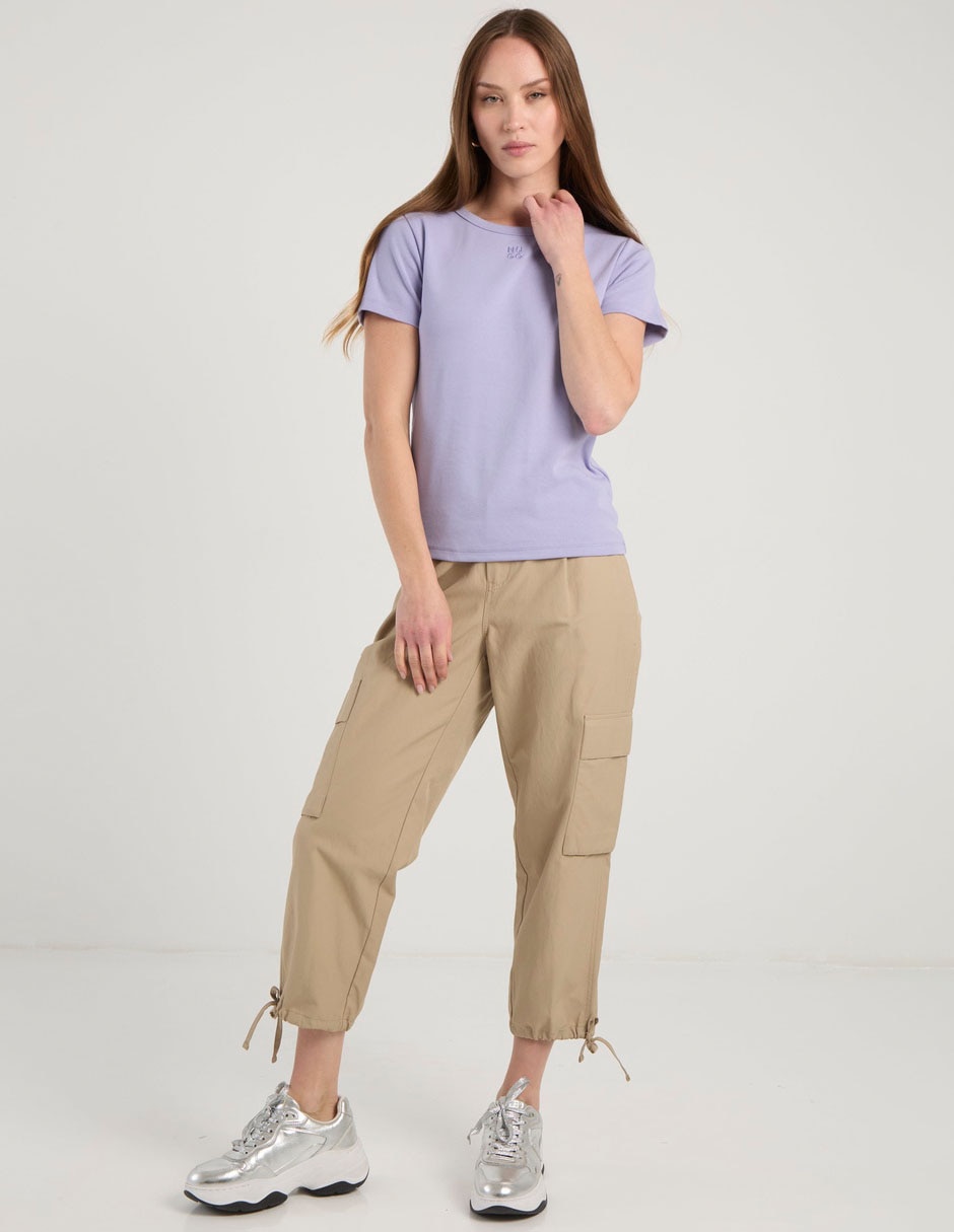 Playera manga corta cuello redondo para mujer 3