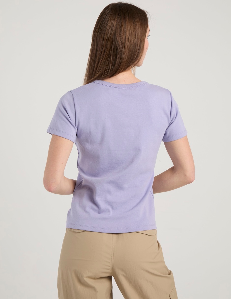 Playera manga corta cuello redondo para mujer 6