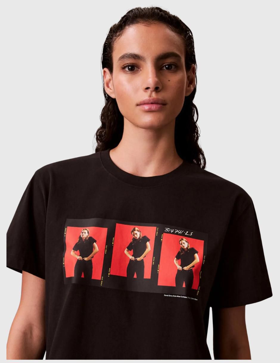 Playera manga corta cuello redondo para mujer 3