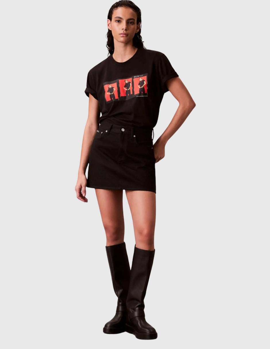 Playera manga corta cuello redondo para mujer 4