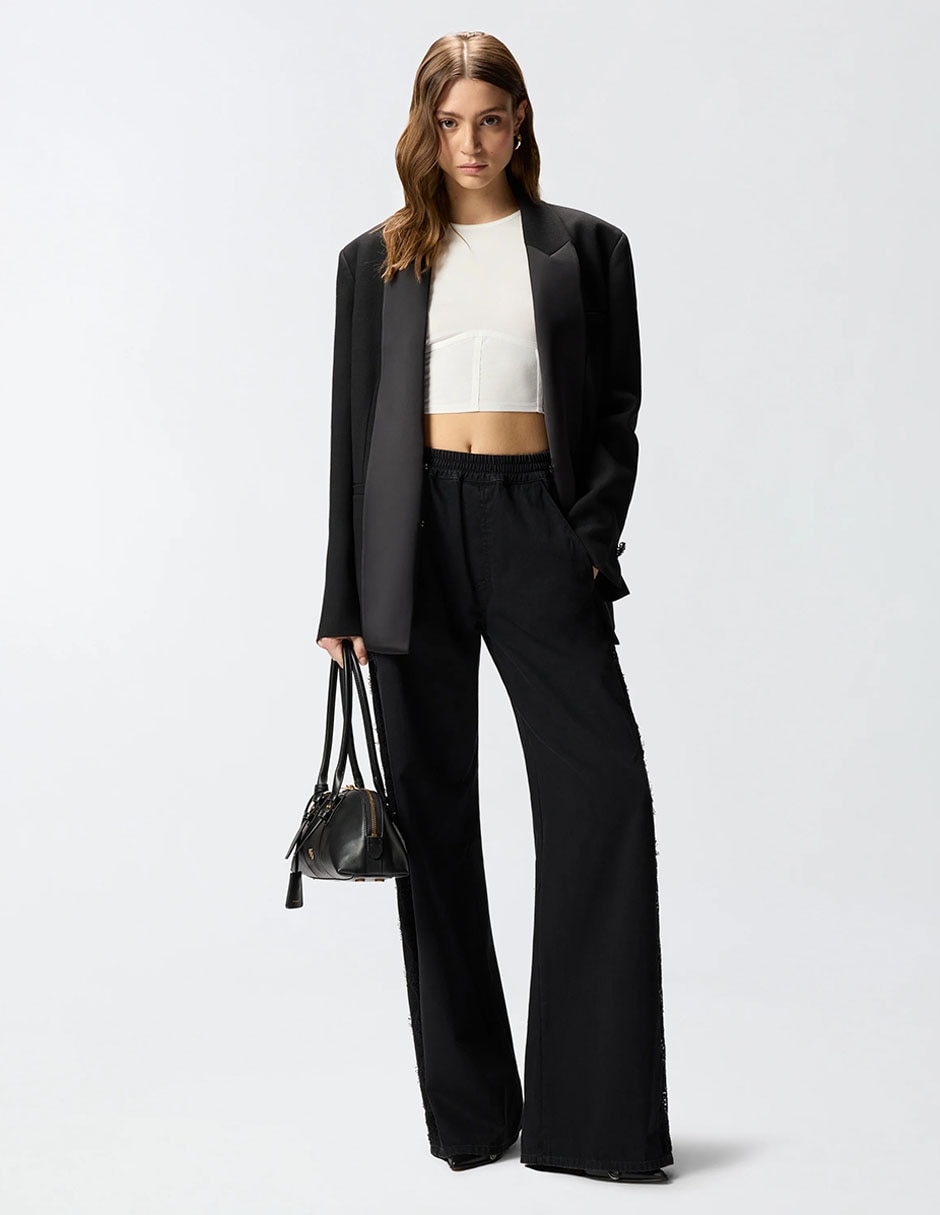 Jeans relaxed campana cintura alta para mujer 3