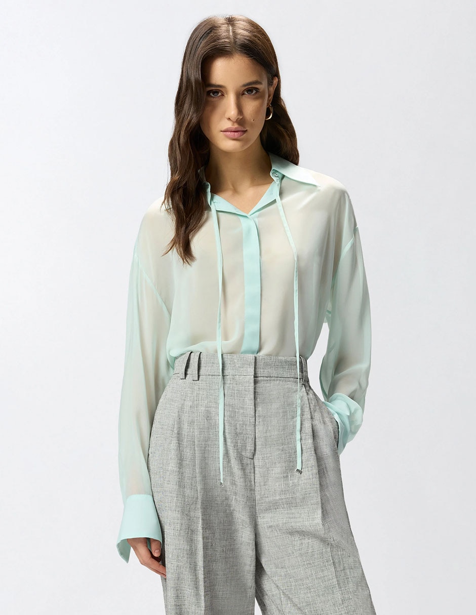 Blusa manga larga para mujer