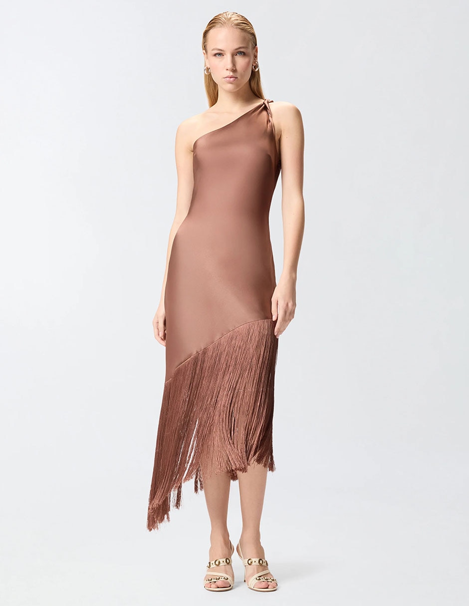 Vestido crop fiesta escote asimétrico Vestido crop fiesta escote asimétrico