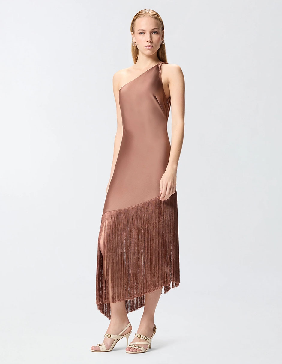 Vestido crop fiesta escote asimétrico 2
