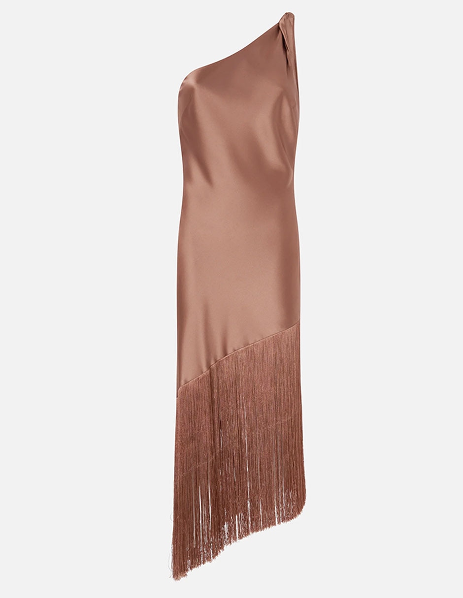 Vestido crop fiesta escote asimétrico 5