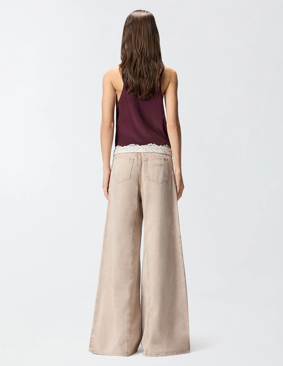 Jeans relaxed campana cintura para mujer 2