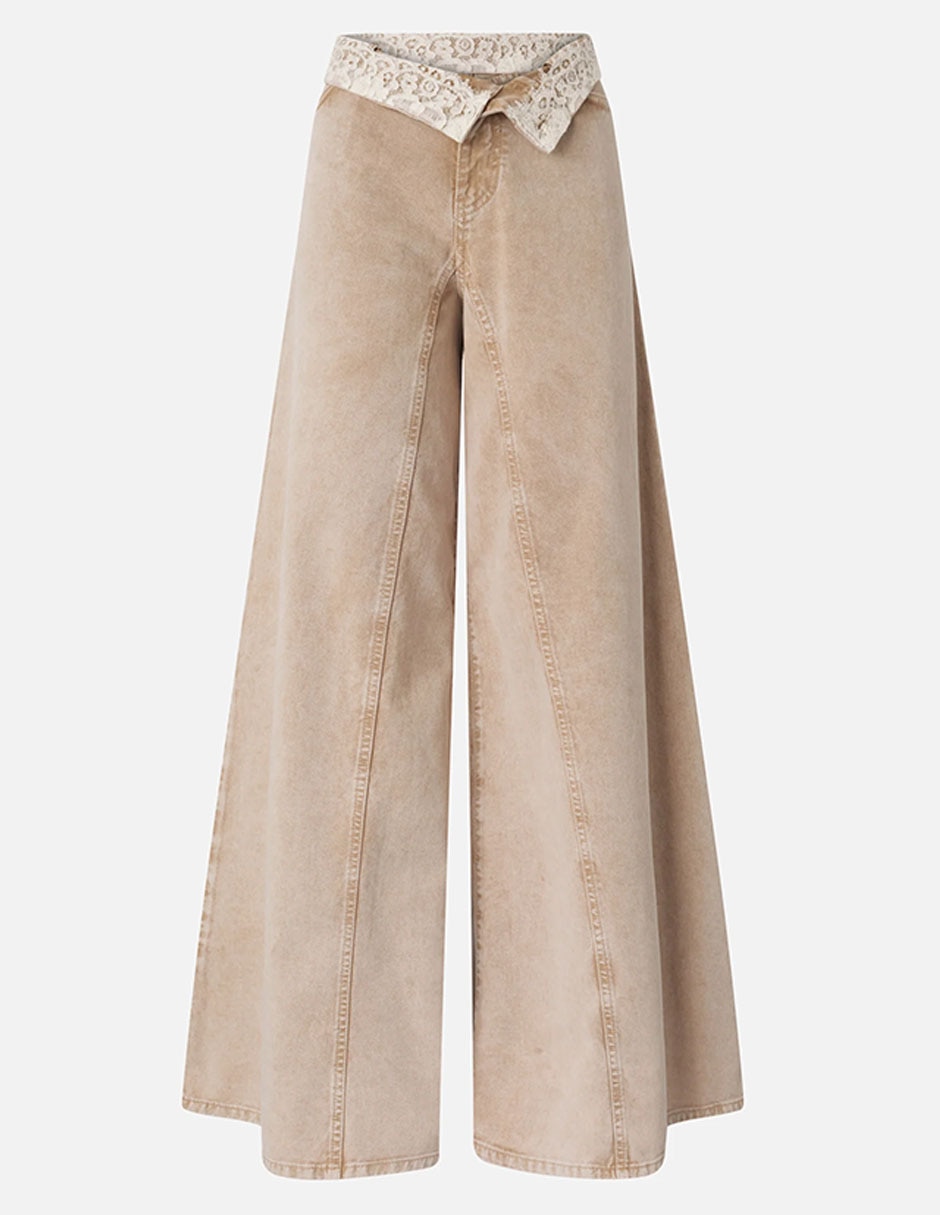 Jeans relaxed campana cintura para mujer 5